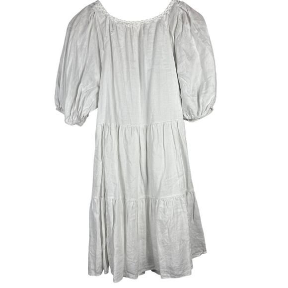 Lilly Pulitzer Charlet Short Sleeve Linen Dress Resort White Pockets Size 6 - Picture 10 of 12